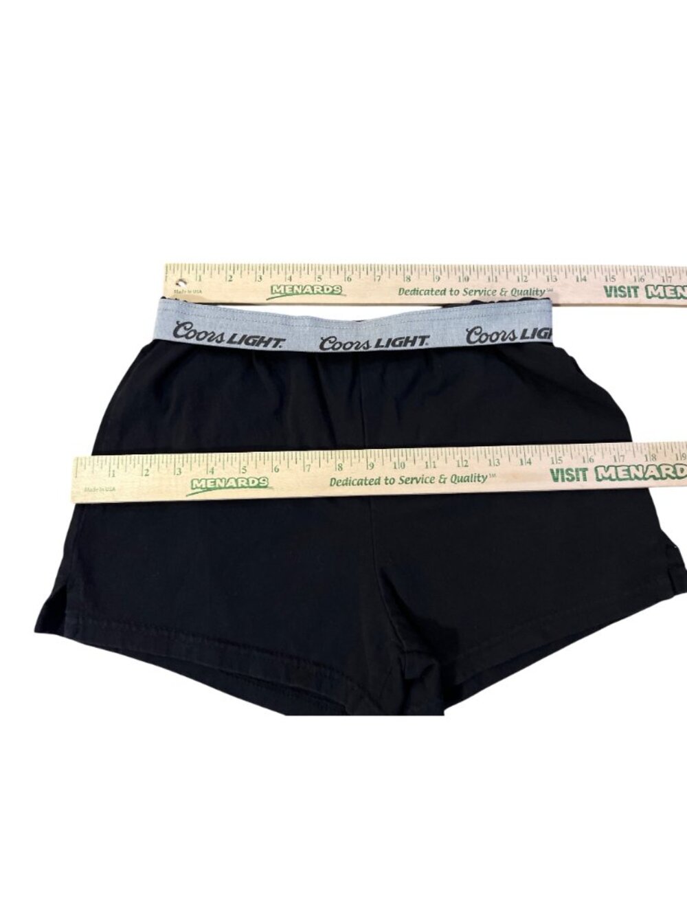 Coors Light Women's Lounge Shorts Size Large Black Used 100% Cotton - Picture 7 of 12